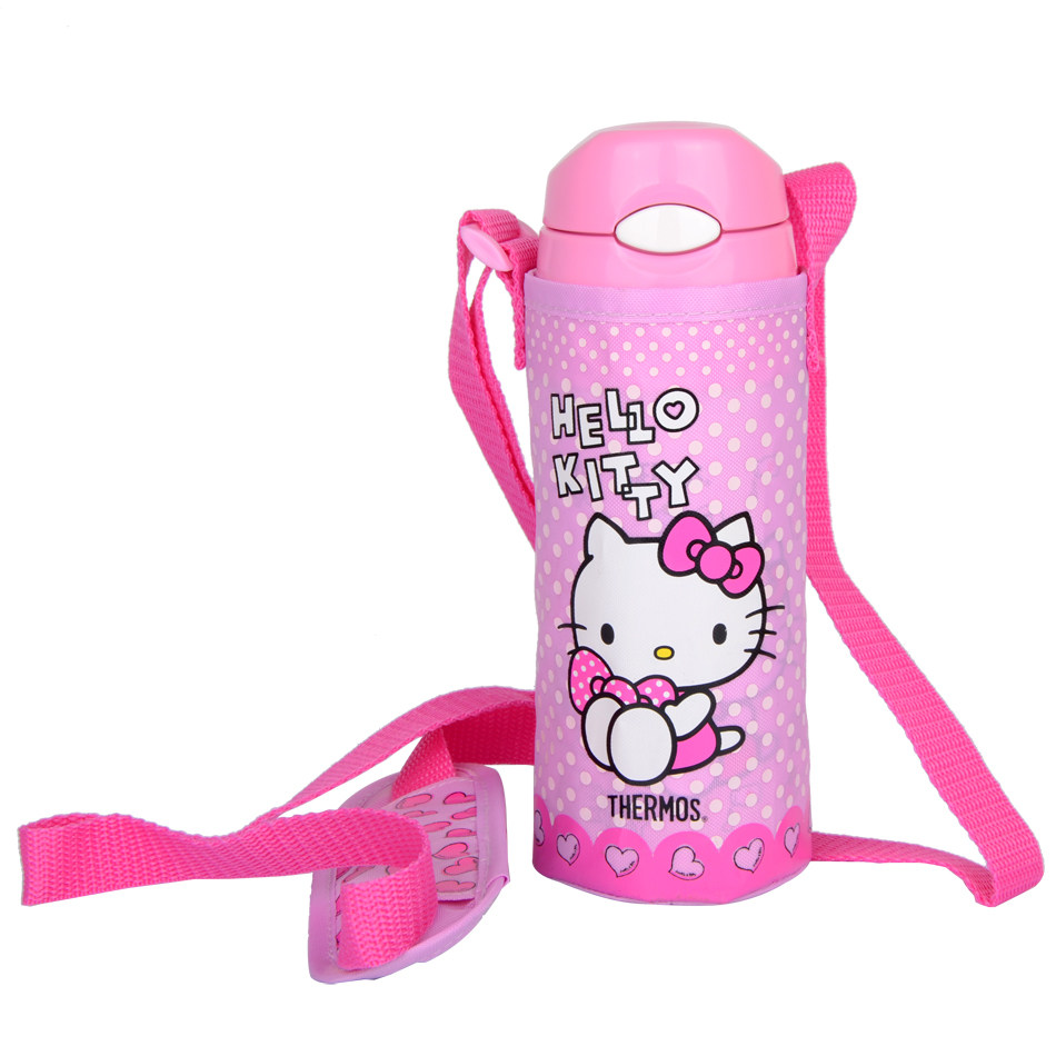 日本膳魔师保温杯礼盒套装HelloKitty焖烧杯儿童吸管杯子大黄鸭