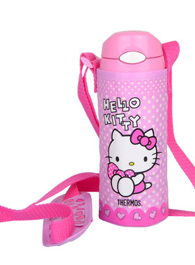 日本膳魔师保温杯礼盒套装HelloKitty焖烧杯儿童吸管杯子大黄鸭
