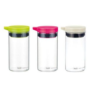 日本iwaki怡万家进口耐热玻璃调味调汁罐调料玻璃瓶三件套包邮