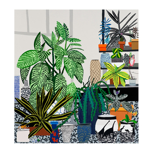 清新脱俗绿植风Jonas wood餐厅咖啡甜品店装饰画儿童房小众挂画