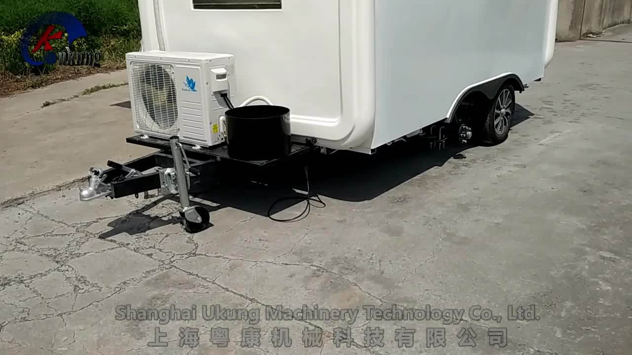 Ukung New Design Food Selling Truck With Four Pieces Of Glasses Sliding