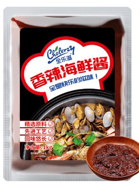 海鲜酱 商用1kg香辣海鲜大咖调料底料炒花甲扇贝鱿鱼大虾专用酱料