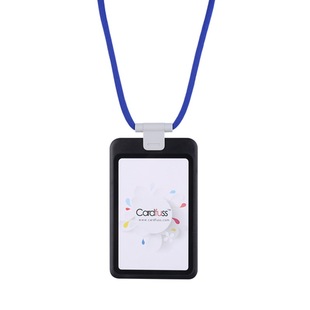 cardfuss深度防水厂牌双面透明工作证工牌挂牌带卡夹扣圆绳挂绳会议证识别门禁卡套挂脖上岗证门卡吊绳胸牌套