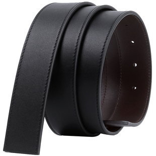 皮带男不带头真皮无头男士腰带不带扣头层牛皮针扣皮带条无扣带身