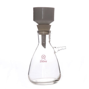 实验室上嘴抽滤瓶真空过滤装置125/250/500/1000/2500ml溶剂过滤器5/10/15L陶瓷布氏漏斗托三角抽滤瓶套装