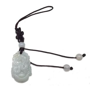 翡翠十二生肖玉坠手机链挂件鼠牛虎兔龙蛇马羊鸡猴狗猪男女饰品