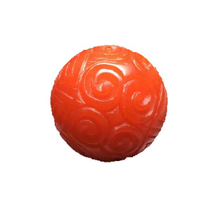 天然南红玛瑙雕刻回纹圆珠散珠 满色满肉柿子红隔珠diy菩提子配饰