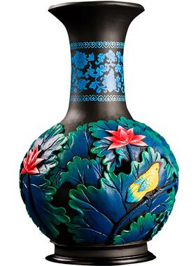 镂空台面活性炭节日礼品荷花瓶
