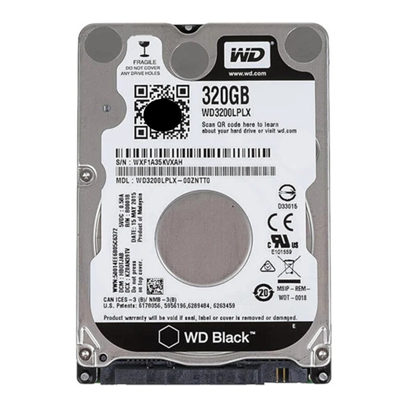 全新西部数据黑盘320G笔记本硬盘