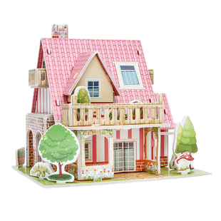 3D立体拼图亲子互动儿童益智玩具手工diy纸质拼插模型创意玩3-6岁