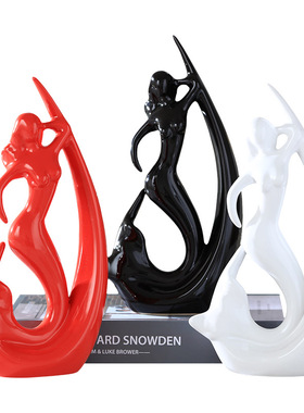 中式风现代简约女生美人鱼工艺品