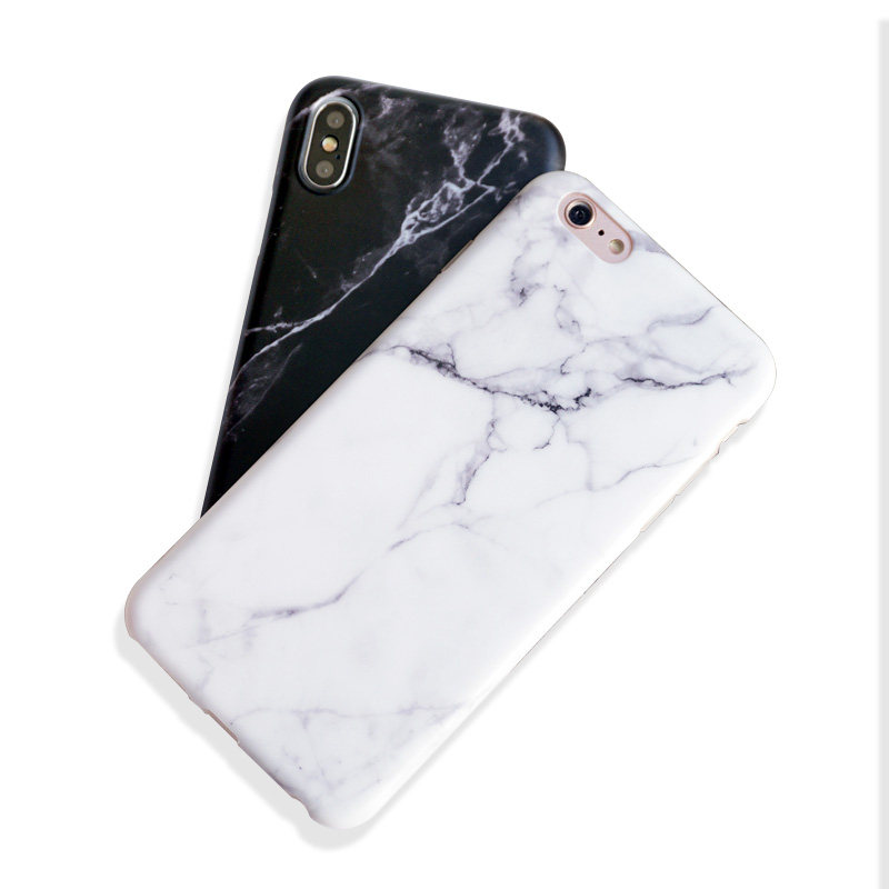 冷淡风大理石文理iphoneX手机壳苹果7/6s/xs/max/xr个性情侣8plus