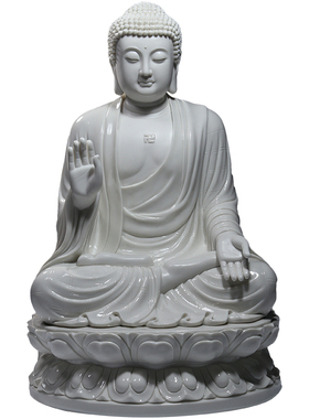 地藏王供奉摆件陶瓷佛像