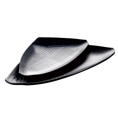 扬格耐摔黑色磨砂塑料韩式风盘子