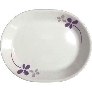 美国进口康宁餐具紫色幸运草深浅分割菜鱼盘汤碟水果酱油调料理碟
