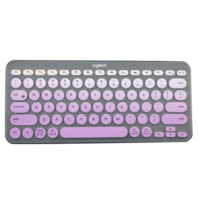 卡通可爱键盘贴纸罗技K380无线蓝牙电脑按键贴iPad膜防尘罩全覆盖