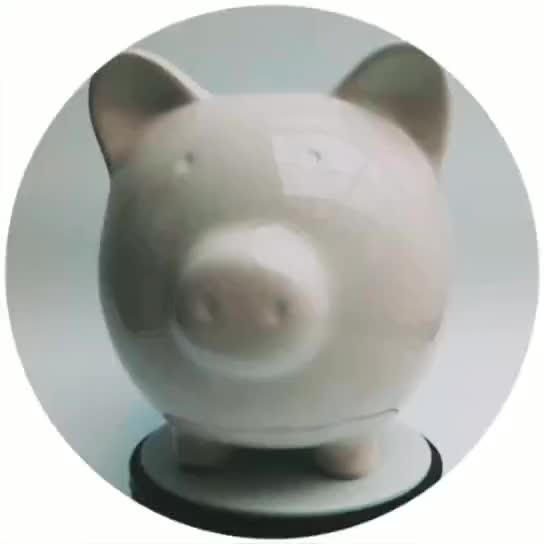 Wholesale Ceramic Crafts Painting White Ceramic Piggy Bank Buy