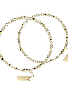 奥地利菱形水晶手镯14K包金手环