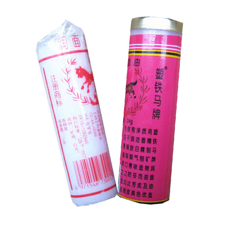 塑铁马牌润面油青岛产老国货油口