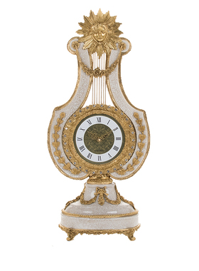 美式欧式古典陶瓷配铜装饰时钟镶铜装饰座钟 样版房奢华时钟台钟