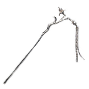 入梦s925纯银兰花发簪子复古装珍珠流苏步摇汉服盘发钗头饰礼品女