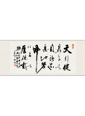 君子以自强不息地势坤字画丝绸