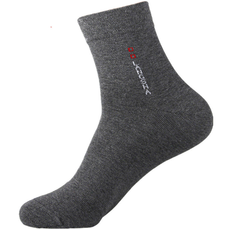 6双男纯棉袜秋冬中筒袜全棉透气防臭吸汗商务运动浪莎混色薄棉袜