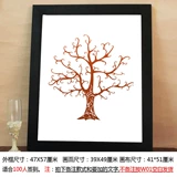 Студенты начинают школу памятный отпечаток пальцев, подписавшись на отпечаток деревьев.