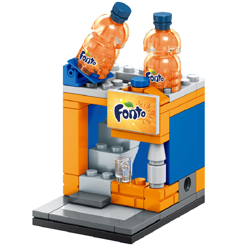 建筑积木拼装玩具兼容积木迷你商店街生日礼物街景迷你城市