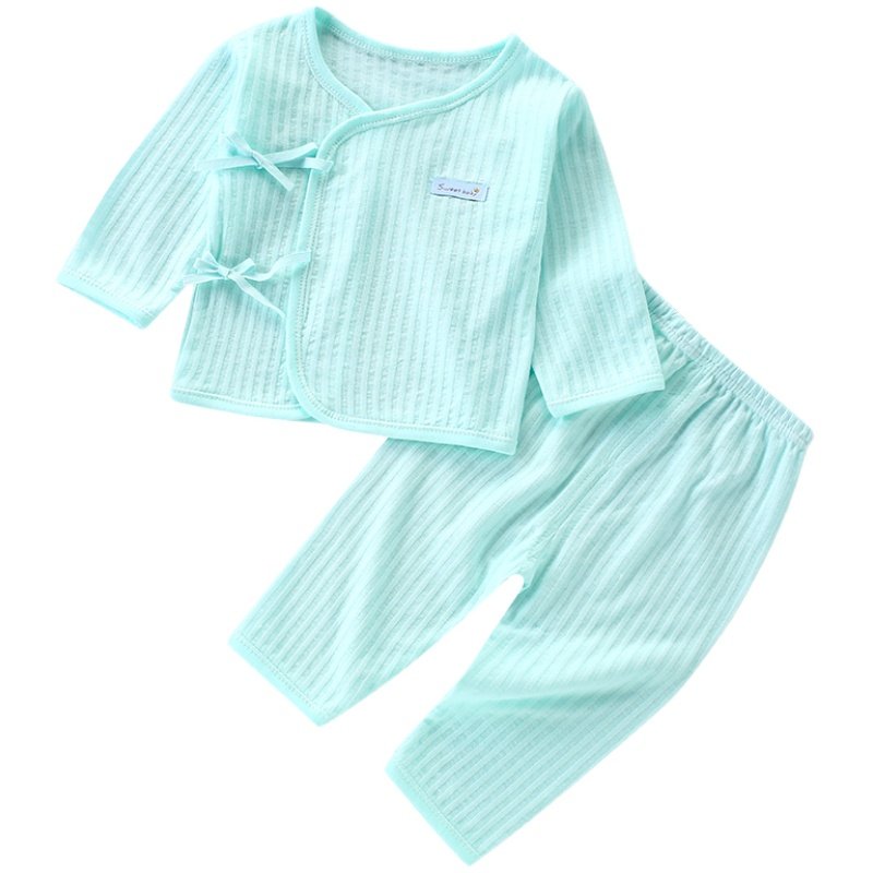 新生儿衣服夏季纯棉薄款春宝宝套装优惠空调服两用裆童装婴儿服装