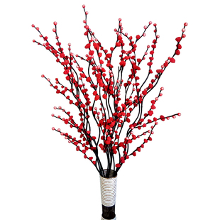 干花干枝梅仿真花大银柳客厅装饰花腊梅发财果花雪花梅插花艺摆件