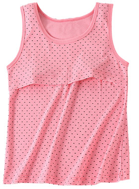哺乳背心纯棉喂奶夏季无袖横开口