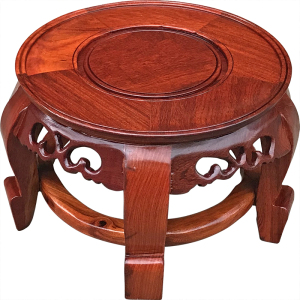 大果紫檀圆形小换鞋凳缅甸花梨木中式矮凳红木小圆凳实木沙发凳