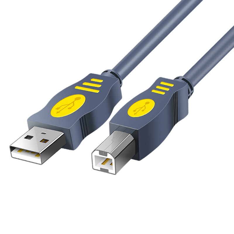 晶华 usb2.0打印线打印机连接电脑笔记本数据线佳能惠普方口打印