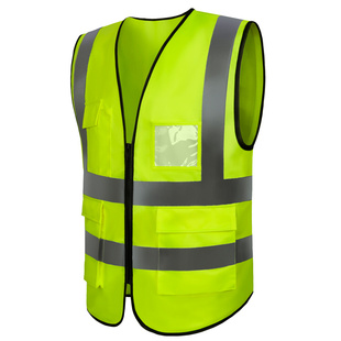 反光背心安全马甲施工夏天环卫工作服交通荧光黄反光衣外套定制