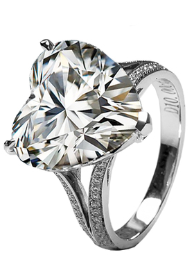 订做白金镶嵌克拉心形美国钻戒