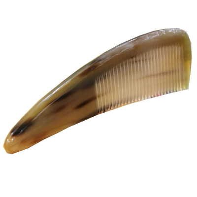 钻牛角尖手工按摩梳刻字天然牛角