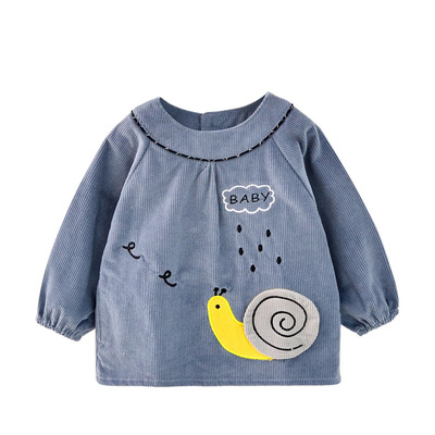 卡茜卡琦宝宝灯芯绒秋冬加厚罩衣