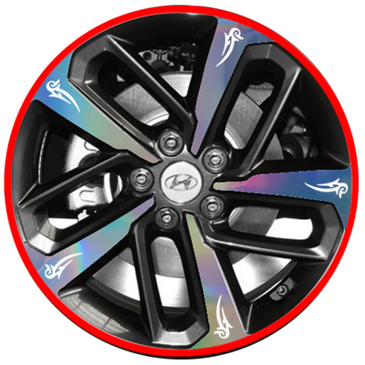 现代昂希诺贴纸电镀改装轮胎