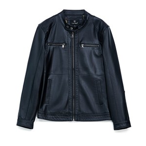 春装新款男士真皮皮衣韩版短款立领机车休闲青年男款加绒皮夹克