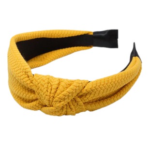 原创发饰韩版宽边发箍 压发布艺纯手工打结头箍 发卡发带头饰品女