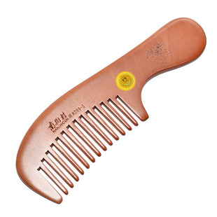 南街村天然桃木梳子宽齿防静电防脱发按摩粗齿大齿梳子宽卷发梳子