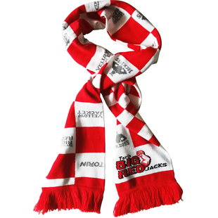 针织提花双面球迷围巾定制LOGO年会聚会礼物装饰品广告围巾可绣字