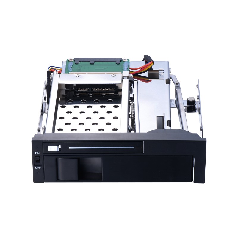 UNESTECH 2.5/3.5双盘位SATA免工具硬盘盒 光驱位固态抽取盒
