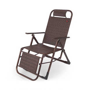 躺椅折叠椅子编滕午休午睡床办公椅阳台椅夏天凉椅孕妇单人美乐星