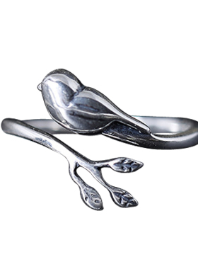 复古风树叶子手工饰品做旧戒指环