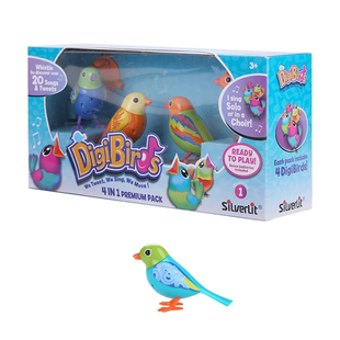 正版银辉知音鸟声控电动小屋架听口哨会唱歌套装清仓处理