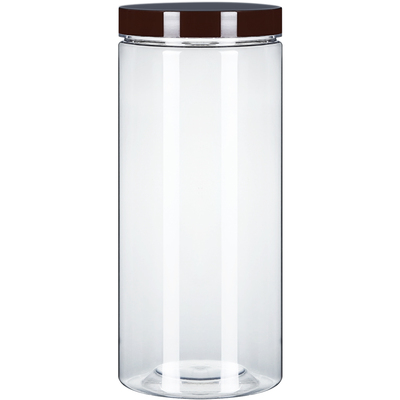 透明圆形储物蜂蜜饼干密封罐带盖