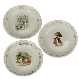 出口骨瓷彼得兔系列骨瓷餐具8.5寸饭盘 菜盘 深盘汤盘可微波