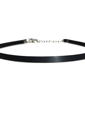 choker真皮项圈锁骨链佟丽娅同款